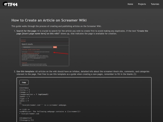tutorials/how-to-create-an-article-on-screamer-wiki screenshot