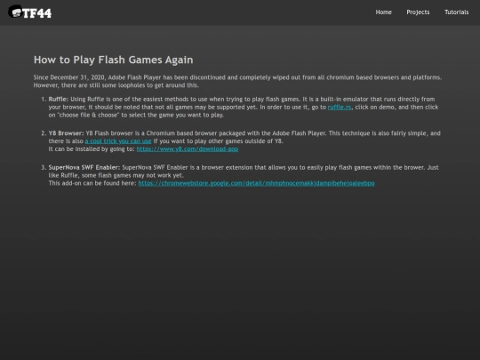tutorials/how-to-play-flash-games-again screenshot