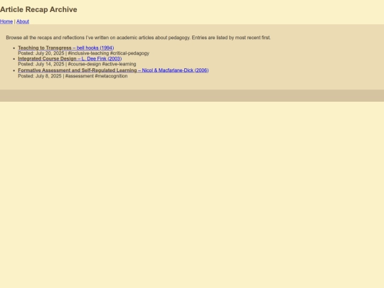 articles/archive screenshot