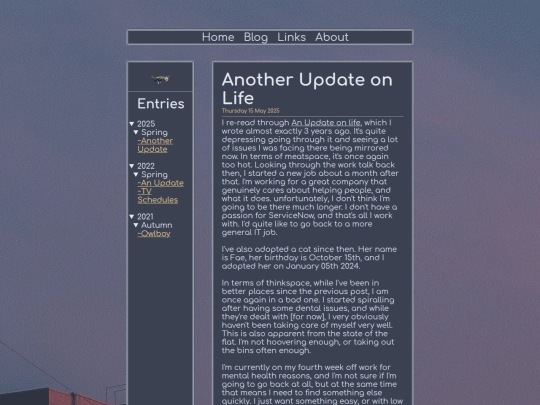 blog/posts/2025-05-15-Another-Update-on-Life screenshot