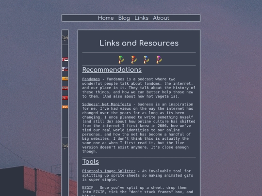 links screenshot