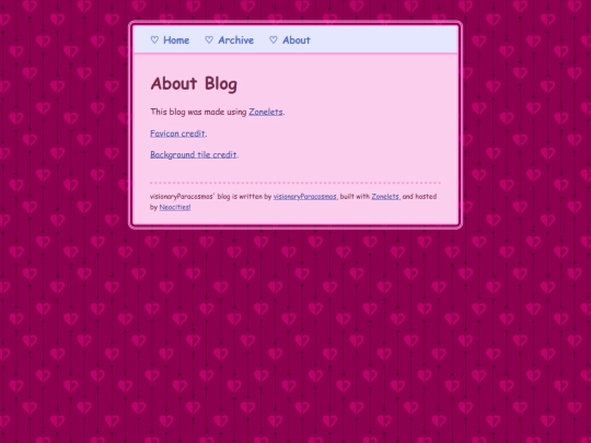blog/about screenshot