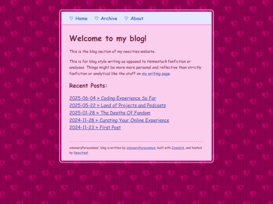 blog screenshot