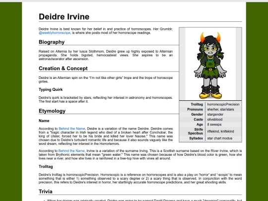 profiles/Deidre screenshot