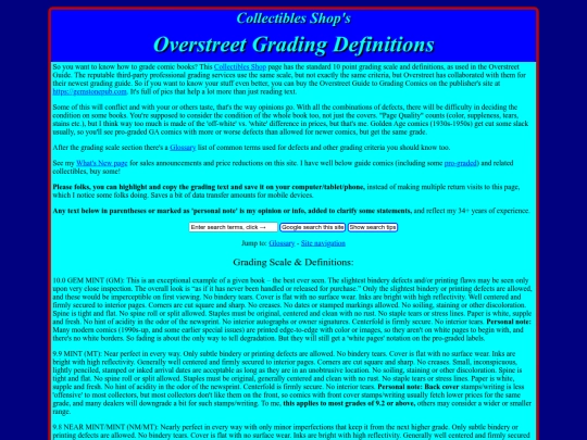 overstreet-grading-definitions screenshot