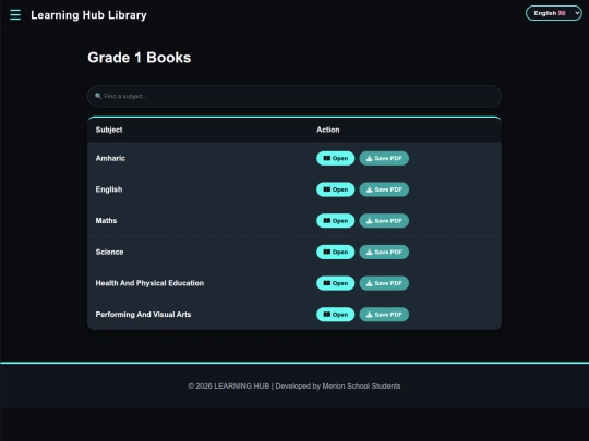index screenshot