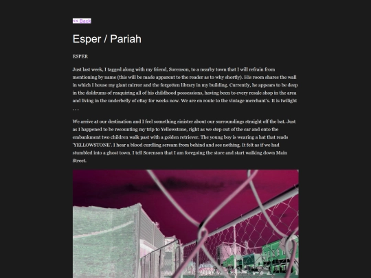 Esper, Pariah/esperpariah screenshot