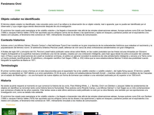 paginaseccionada screenshot