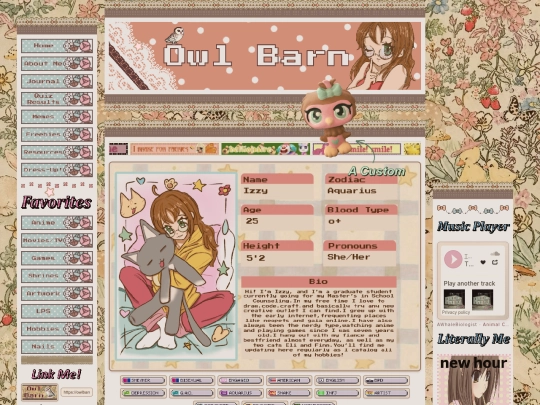 about me page/aboutme screenshot