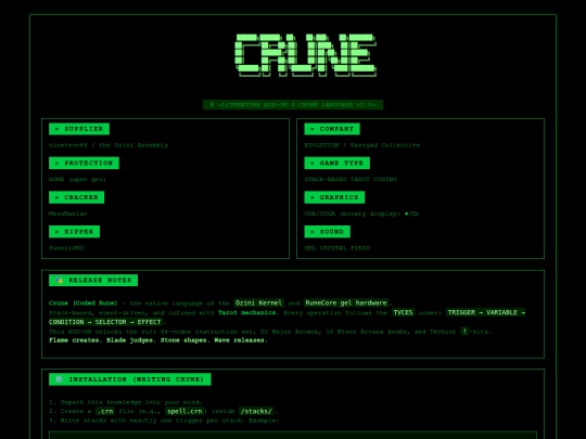 crune screenshot