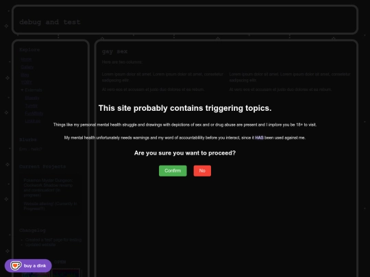 test screenshot