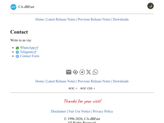 site/contact screenshot