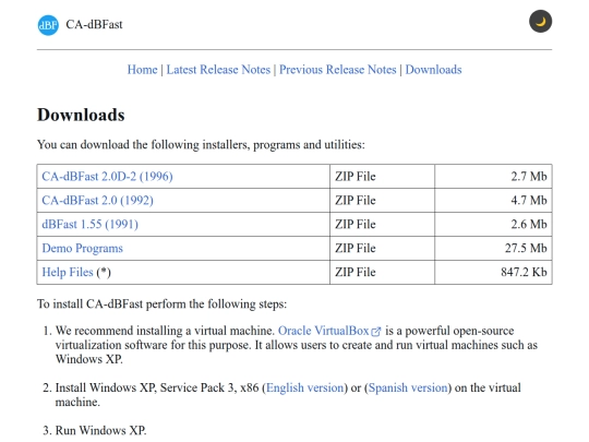 site/downloads screenshot