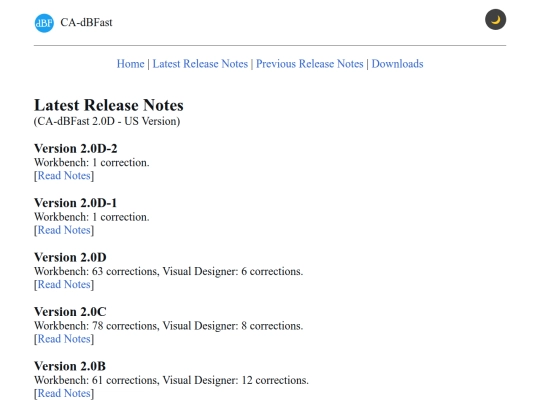 site/latest-release-notes screenshot