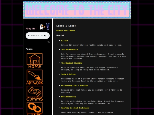 links screenshot