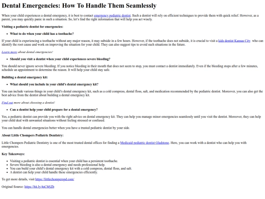 DentalEmergenciesHowToHandleThemSeamlesslY screenshot