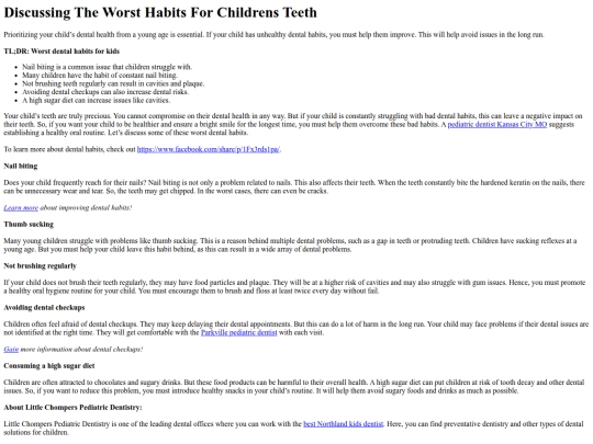 DiscussingTheWorstHabitsForChildrensTeeth screenshot