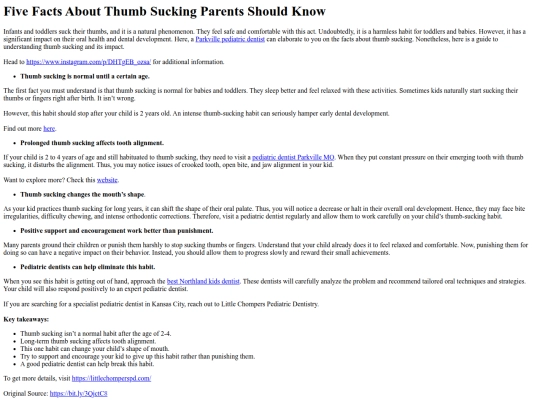 FiveFactsAboutThumbSuckingParentsShouldKnow screenshot