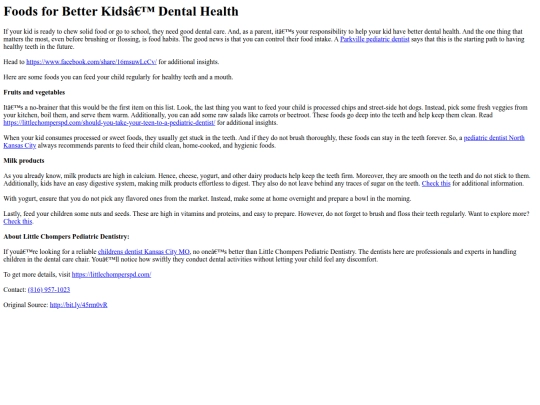 FoodsforBetterKidsDentalHealth screenshot