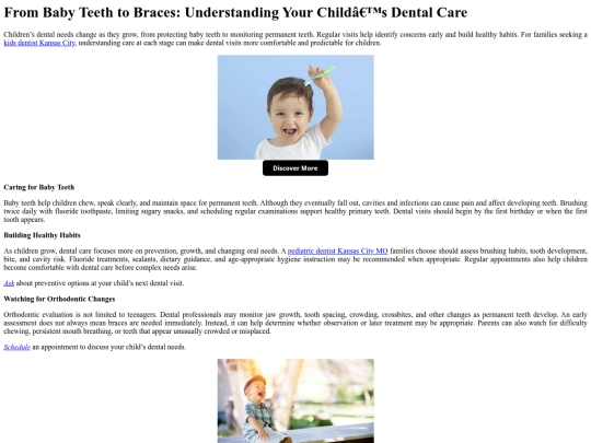 FromBabyTeethtoBracesUnderstandingYourChildsDentalCare screenshot