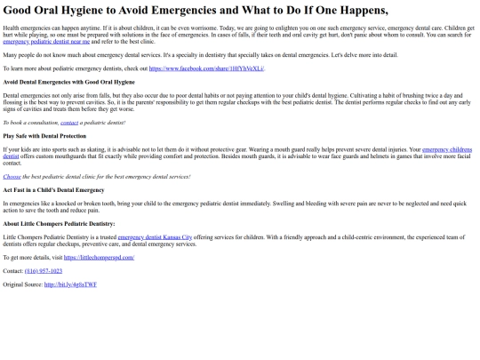 GoodOralHygienetoAvoidEmergenciesandWhattoDoIfOneHappens screenshot