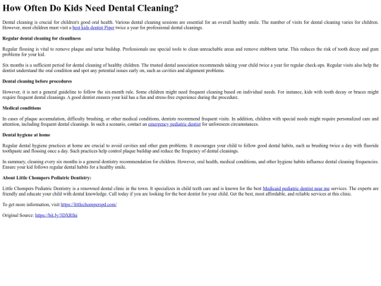 HowOftenDoKidsNeedDentalCleaning screenshot
