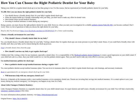 HowYouCanChoosetheRightPediatricDentistforYourBaby screenshot
