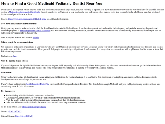 HowtoFindaGoodMedicaidPediatricDentistNearYou screenshot