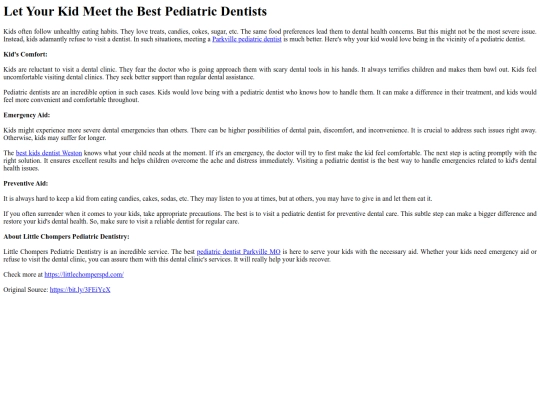 LetYourKidMeettheBestPediatricDentists screenshot