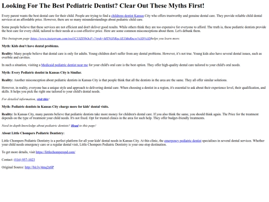 LookingForTheBestPediatricDentistClearOutTheseMythsFirst screenshot