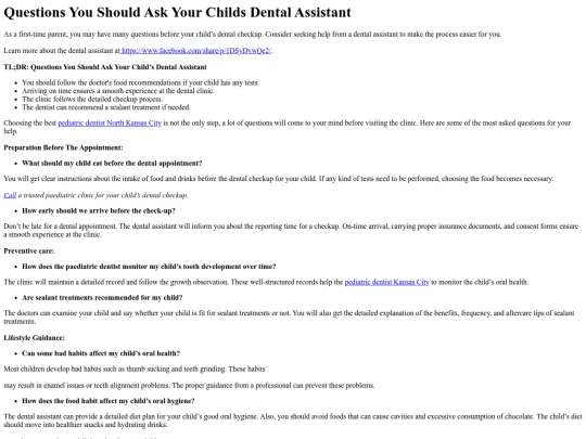 QuestionsYouShouldAskYourChildsDentalAssistant screenshot