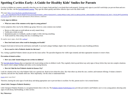 SpottingCavitiesEarlyAGuideforHealthyKidsSmilesforParents screenshot