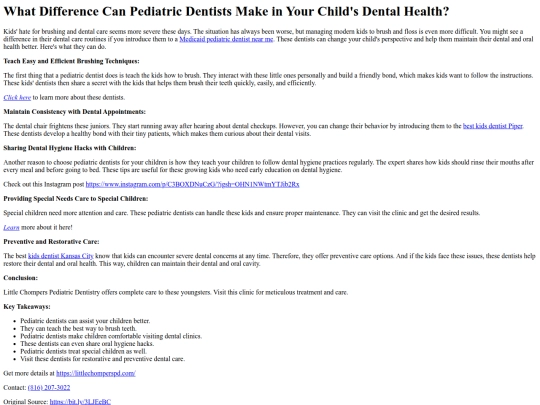 WhatDifferenceCanPediatricDentistsMakeinYourChildsDentalHealth screenshot