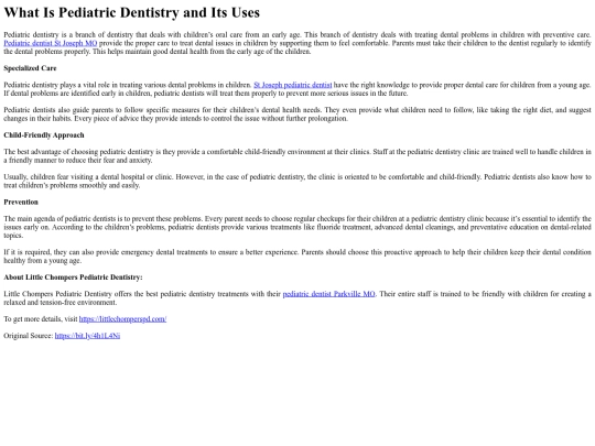 WhatIsPediatricDentistryandItsUses screenshot