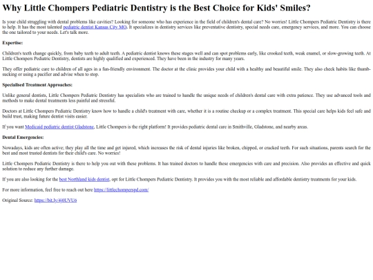 WhyLittleChompersPediatricDentistryistheBestChoiceforKidsSmiles screenshot