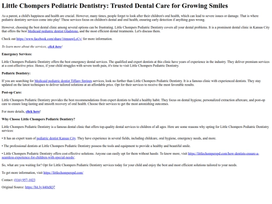 little-chompers-pediatric-dentistry-trusted-dental-care-for-growing-smiles screenshot