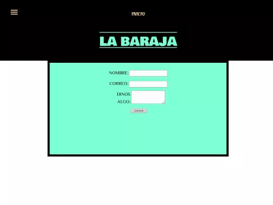 WEB DE LA BARAJA/formulario screenshot