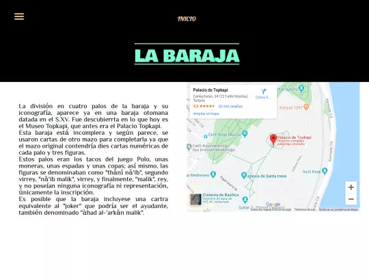 WEB DE LA BARAJA/topkapi screenshot