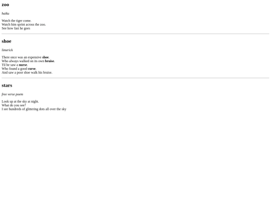 poems screenshot