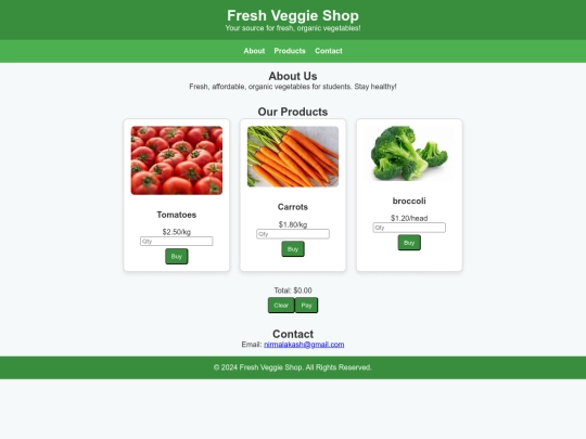 VegtableShop screenshot