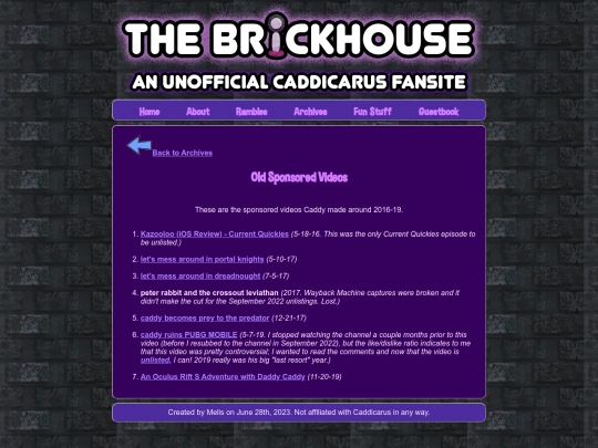 brickhouse/archives/ads screenshot