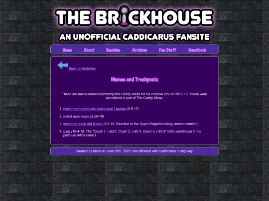 brickhouse/archives/memes screenshot