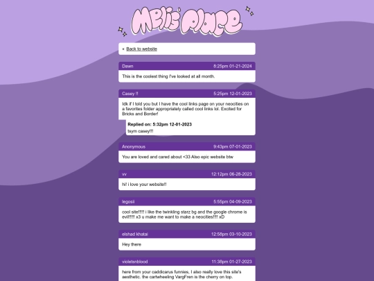 mels-place/guestbook-archive screenshot