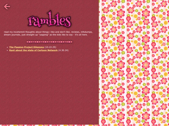 mels-place/rambles screenshot