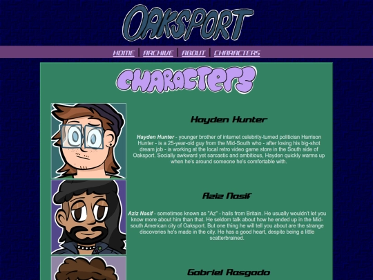oaksport/characters screenshot