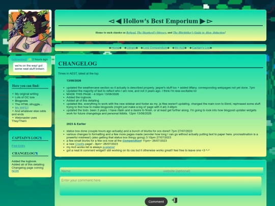 changelog screenshot
