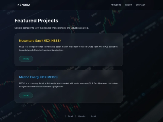 projects screenshot