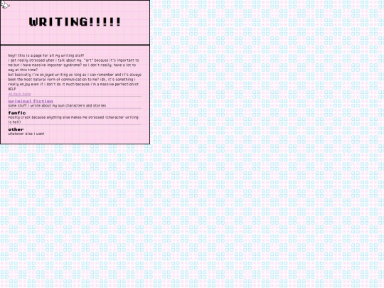 writing screenshot