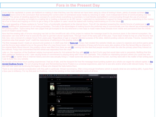 Fora screenshot