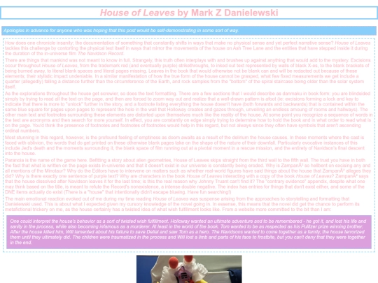 HouseOfLeaves screenshot